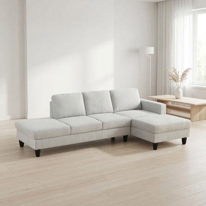 L - Shaped Sectional Sofa With Chaise & Ottoman