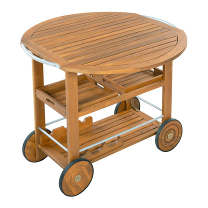 Bar Cart, Rolling Serving Cart With Storage
