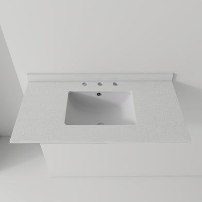Basin Sink, 0.6" Ultra Thin Profile, Triple Faucet Holes