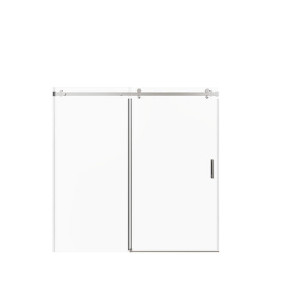 Frameless Single Sliding Shower Door, Sgcc Tempered Glass, Reversible