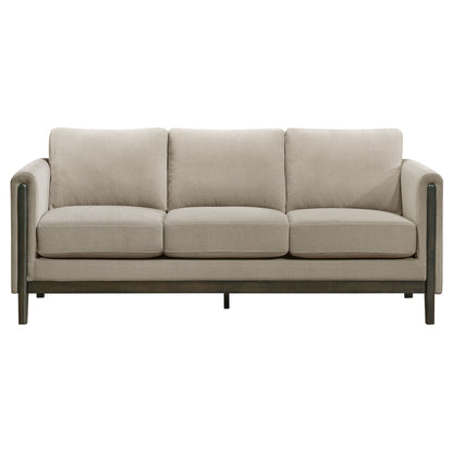 Fisher - Upholstered Panel Arm Sofa - Taupe