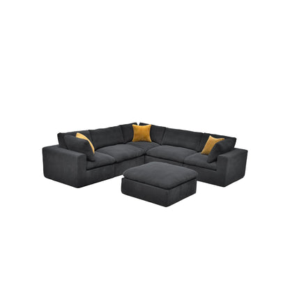 Custom Configuration Modular Sectional With Toss Pillows
