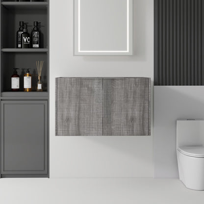 Floating Bathroom Vanity Cabinet With Soft Close Double Doors, Spacious Interior Storage, Wall Mounted, Cabinet Only