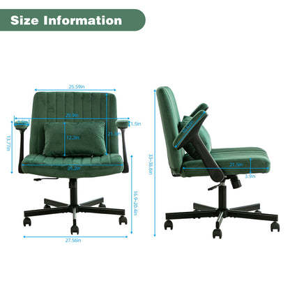 Criss Cross Armrest Office Chair With Wheels