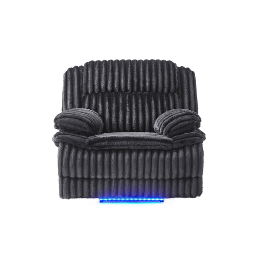 Winston - Power Recliner With LED Lighting - Black