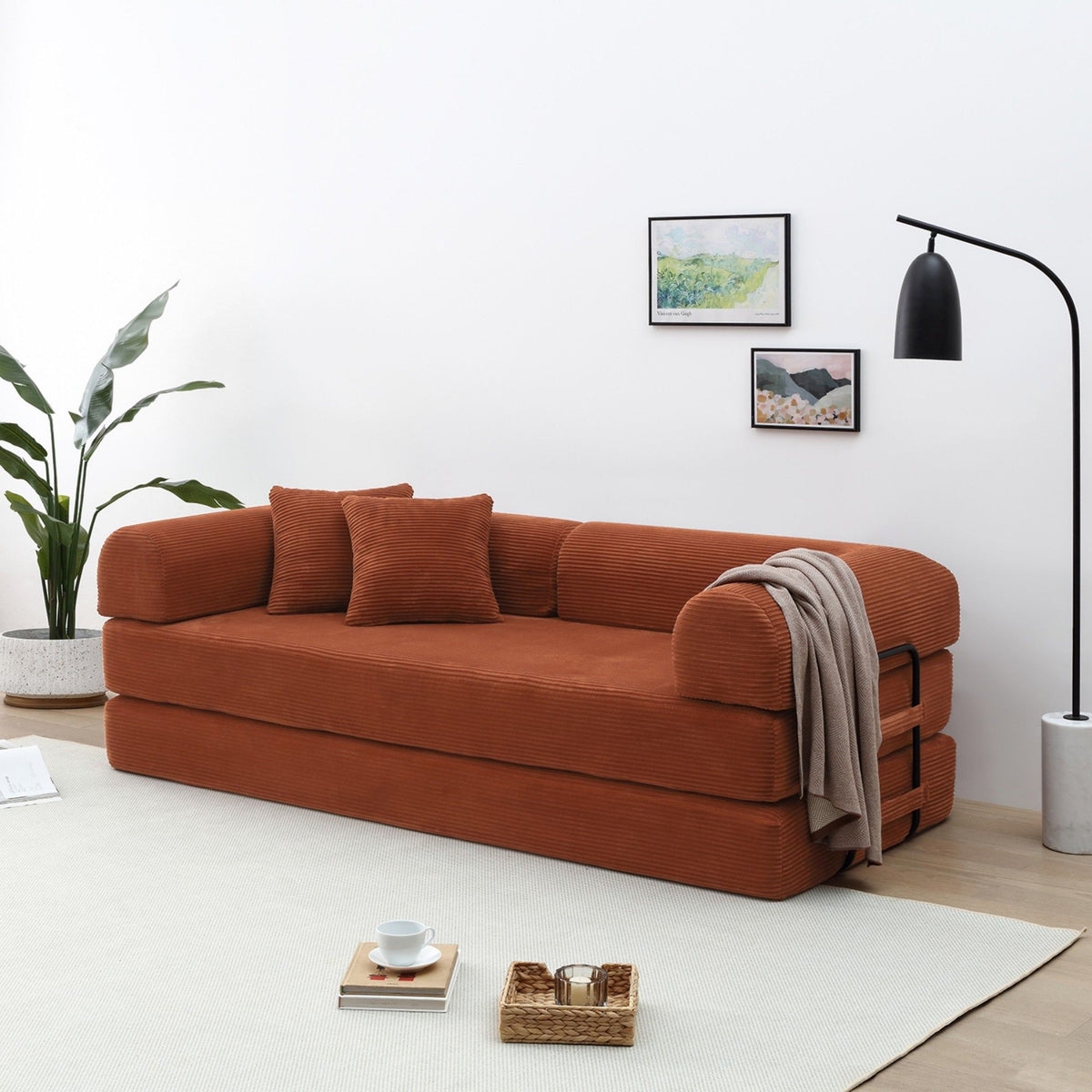 Convertible Foldable Floor Sofa Bed For Living Room