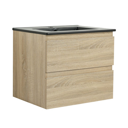 Wall Mounted Bathroom Vanity With Sink, 2 Soft Close Drawers