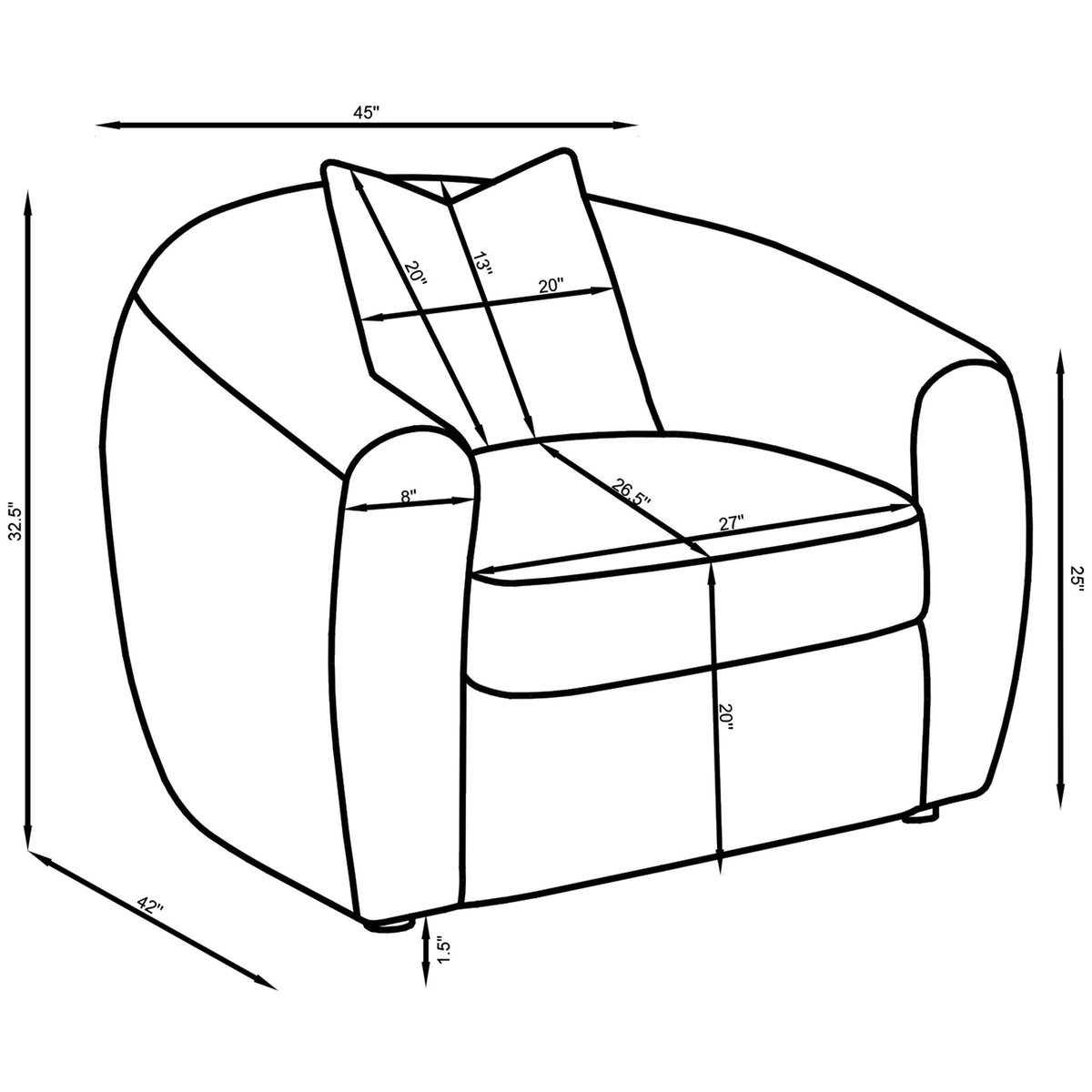 Wilson - Accent Chair - Ivory
