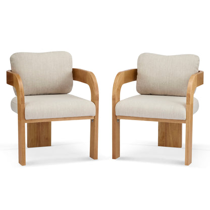 2 Pack Dining Chairs With Pillow Back