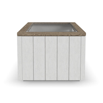 Melody - Rectangular Coffee Table With Casters - White