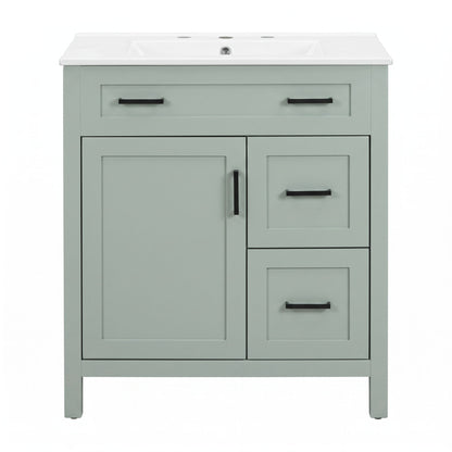 Bathroom Vanity With Sink, 2 Soft Close Drawers, 1 Soft Close Door, Adjustable Shelf