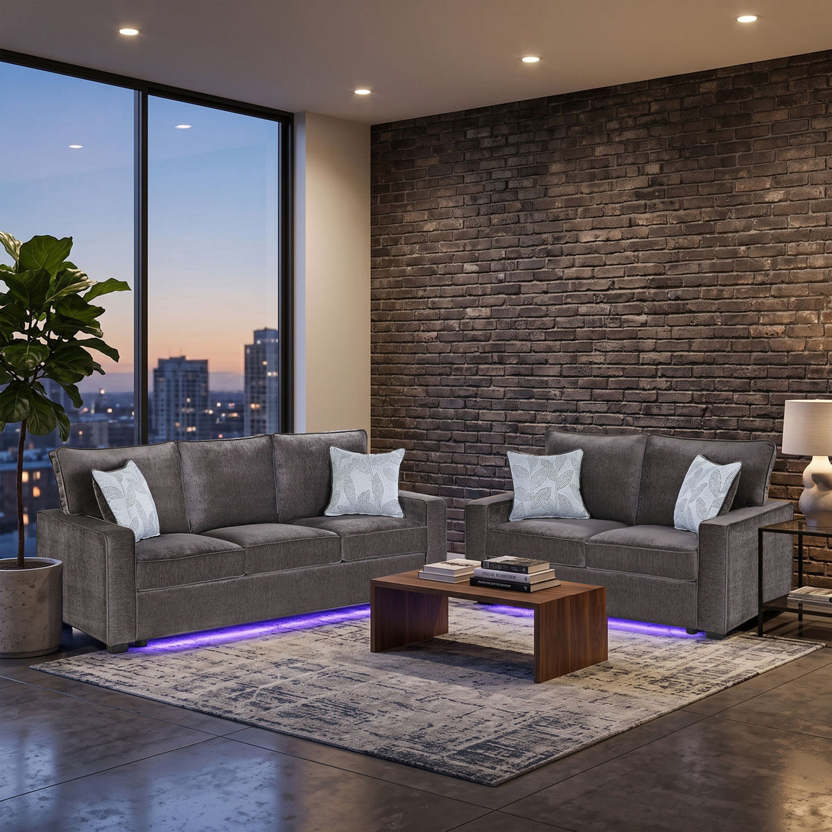 Rita - Living Room Set With LED