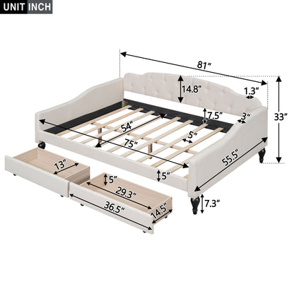 Upholstered Tufted Daybed