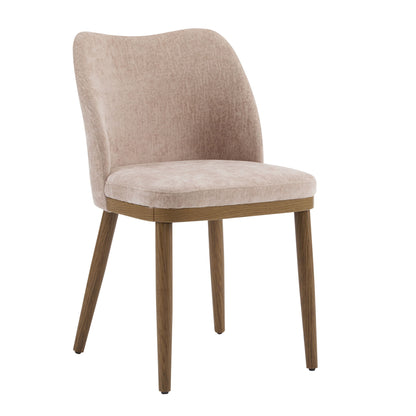 Mid Century Modern Dining Chair With Ergonomic Backrest