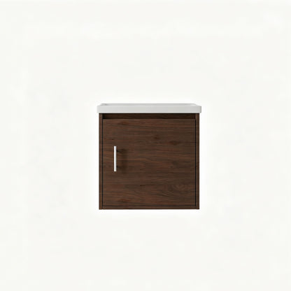 Floating Bathroom Vanity Combo, Wall Mounted Cabinet With Sink & Soft Close Doors For Small Bathrooms