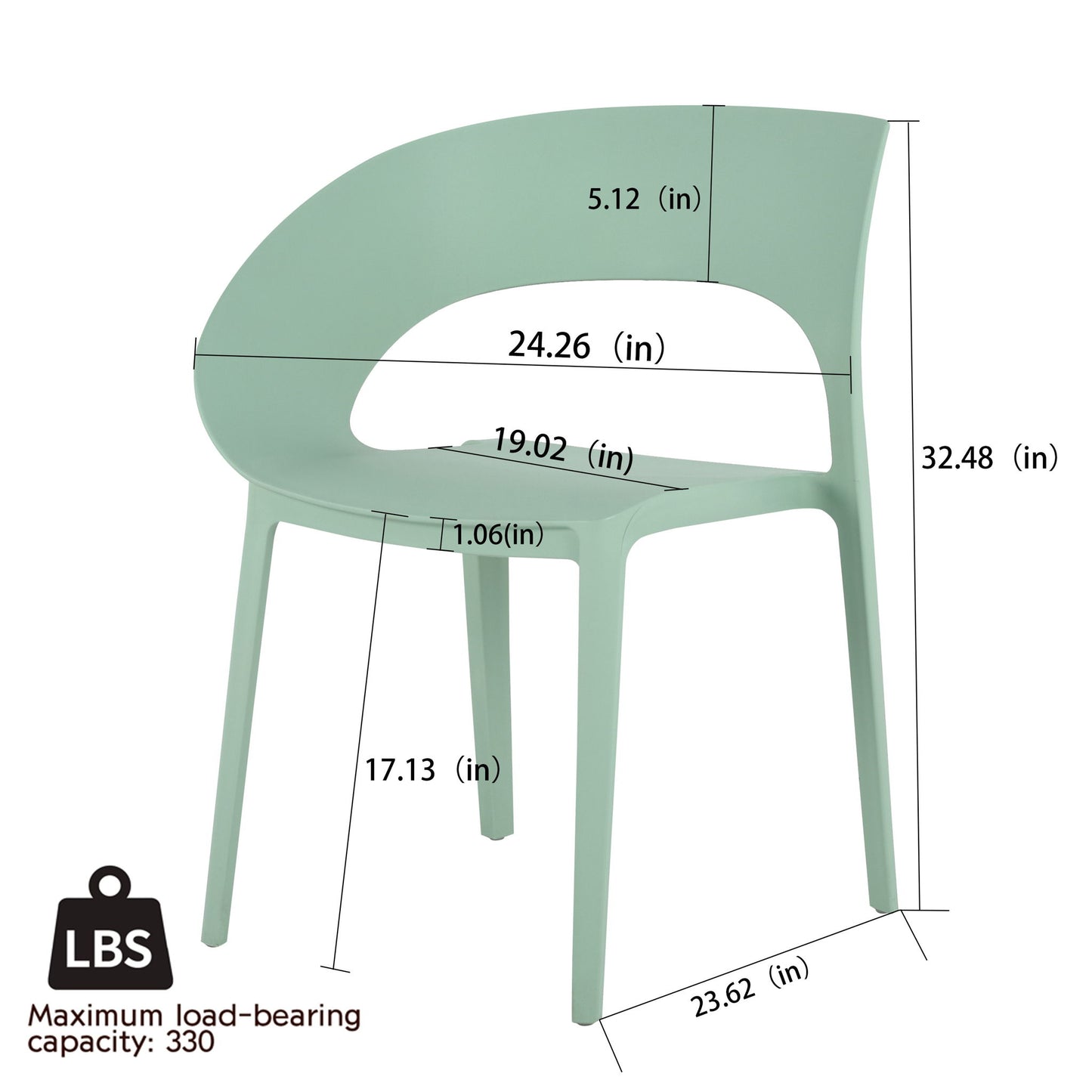 4 Piece Set Of Modern Designed Single Chairs With Round Table