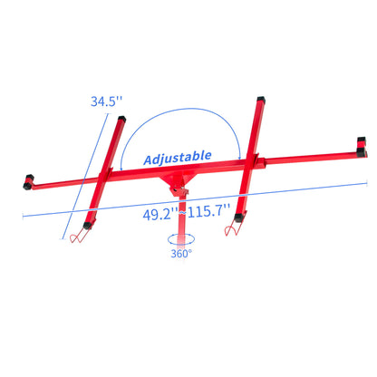 Drywall Panel Lifter Drywall Panel Hoist Jack Lifter Jack Rolling Caster Panel Hoist 11Ft - Red