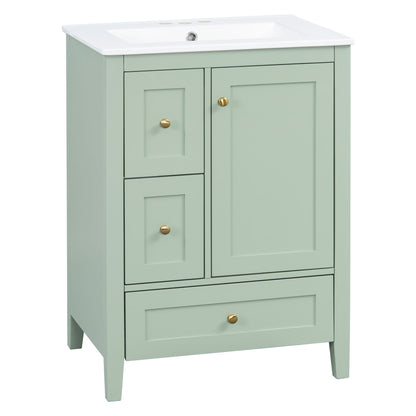 Modern Bathroom Vanity With Storage, Adjustable Shelf
