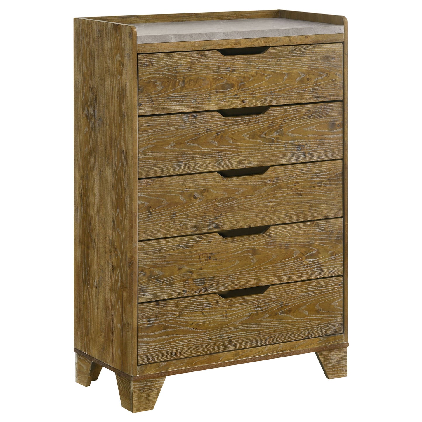 Packard - 5 Drawer Chest - Oak
