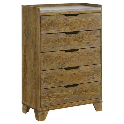 Packard - 5 Drawer Chest - Oak