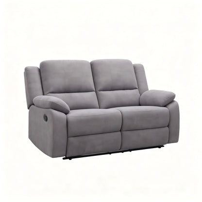 Modern 2 Seat Reclining Loveseat With Manual Recline And Footrest