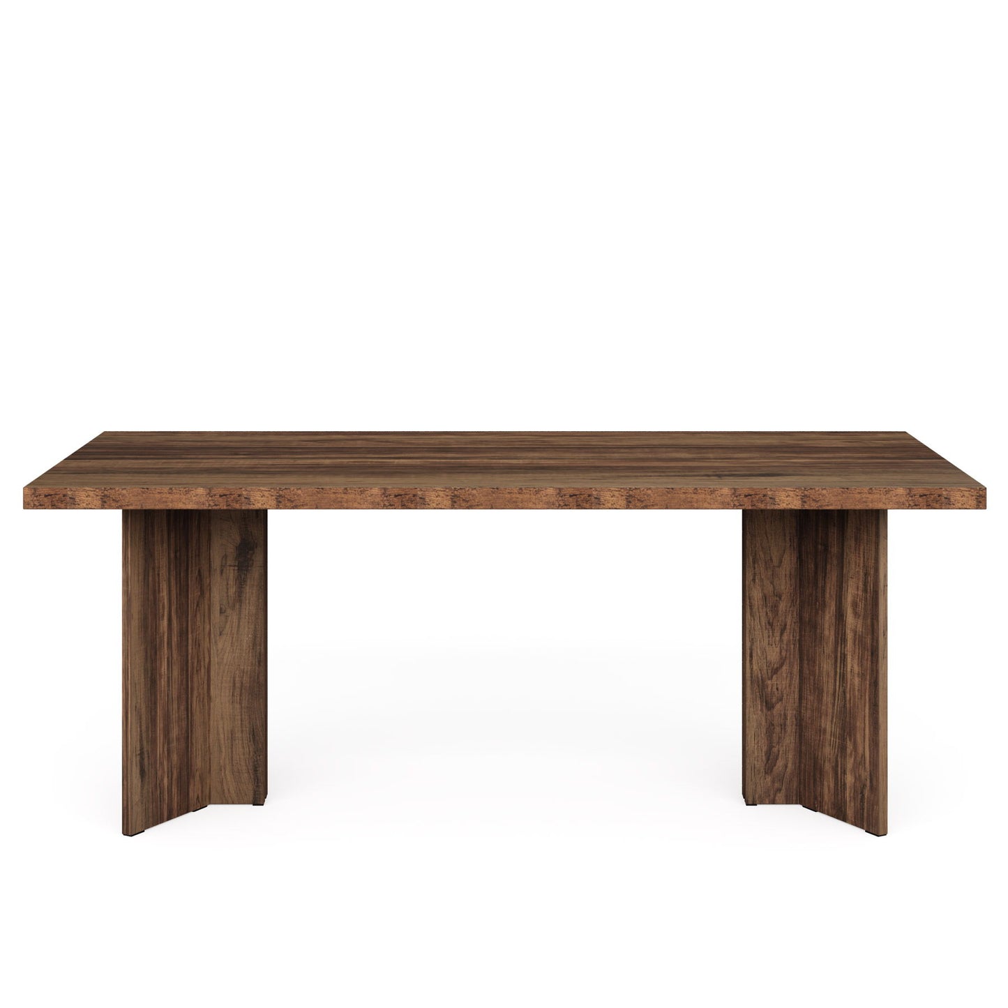 Executive Desk, Vintage Computer Workstation With Thickened Tabletop
