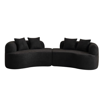 Curved 4 Seater Full Compression Sponge Sofa
