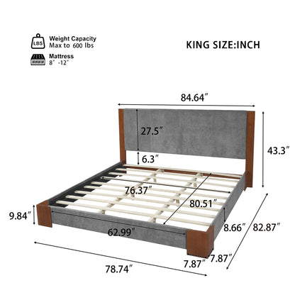 Upholstered Platform Bed Frame, No Box Spring Needed