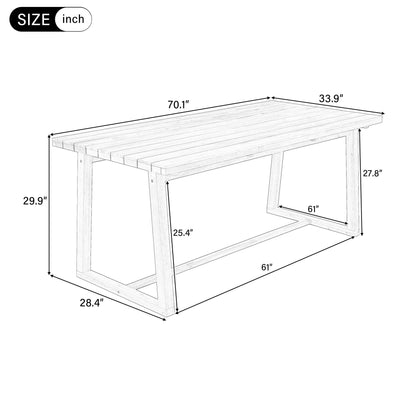 7 Piece Modern Outdoor Dining Set, Patio Furniture