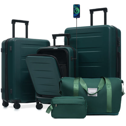 Hardside Luggage Set 5 Piece With Front Opening