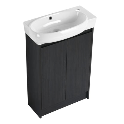 Freestanding Bathroom Vanity & Sink, Soft Close Doors
