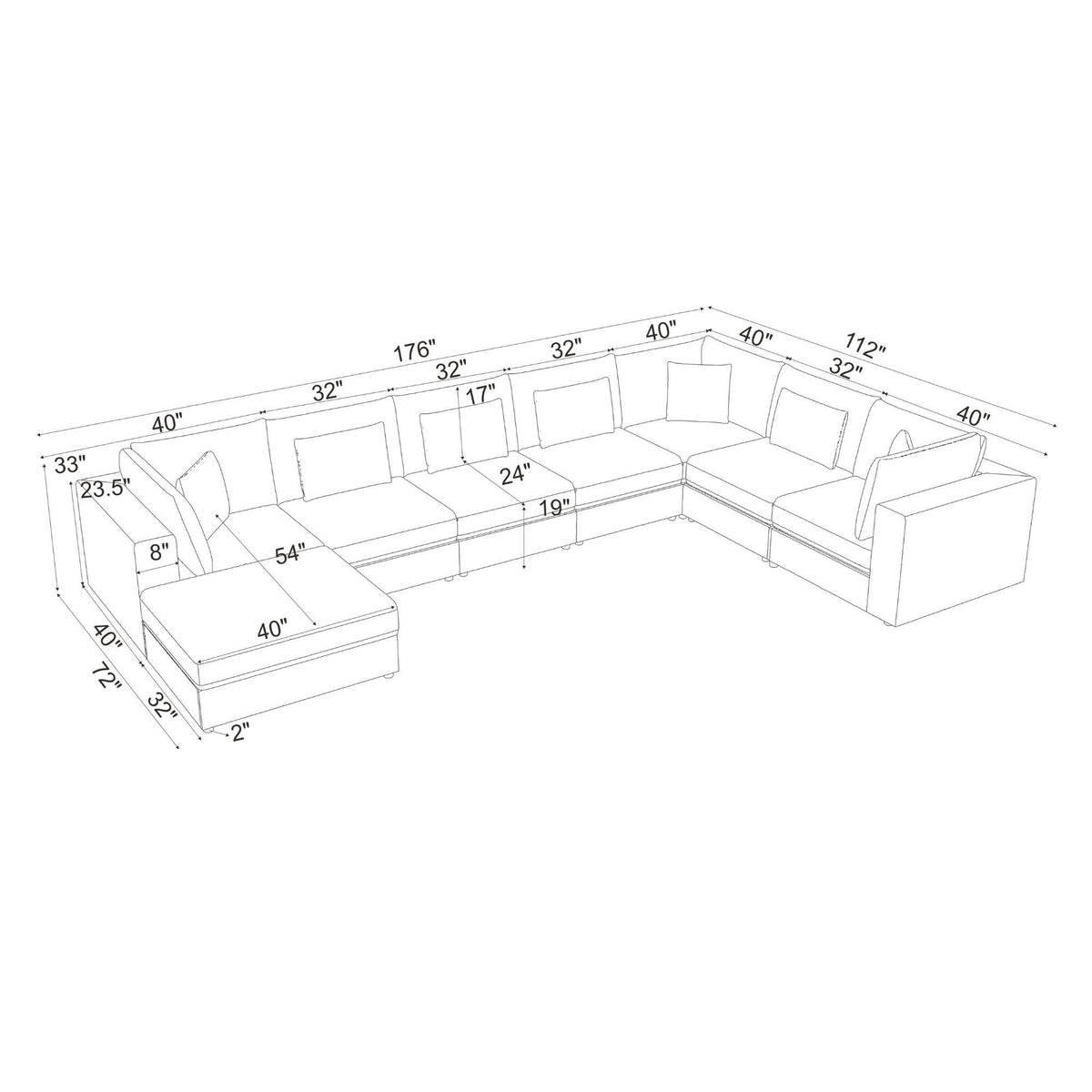 Upholstered Modular Sectional & Custom Configuration