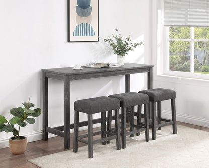 Oriana - 4 Piece Counter Height Pub Table Set With Tufted Stools