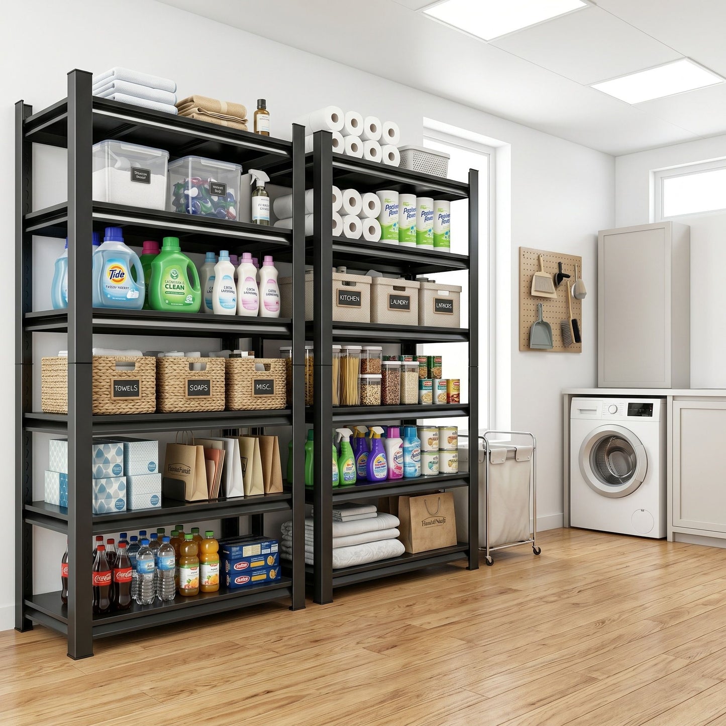 Tall Storage Shelf, Adjustable Height Storage Rack
