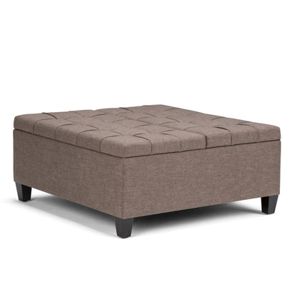 Harrison - Coffee Table Storage Ottoman - Tanners Brown