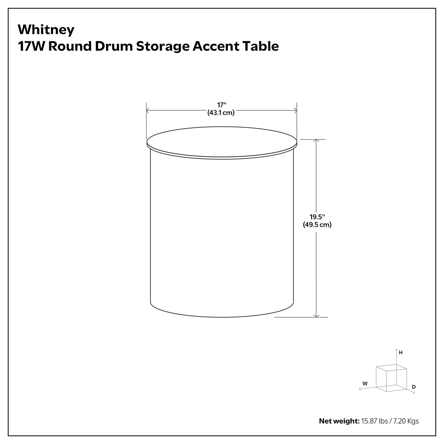Whitney - Handcrafted Metal Storage Table