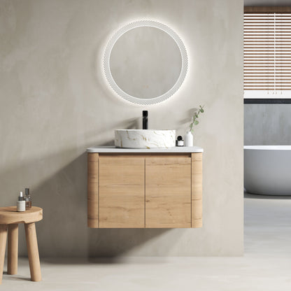 Wall Mounted Bathroom Vanity With Art Sink, 1 Soft Close Door