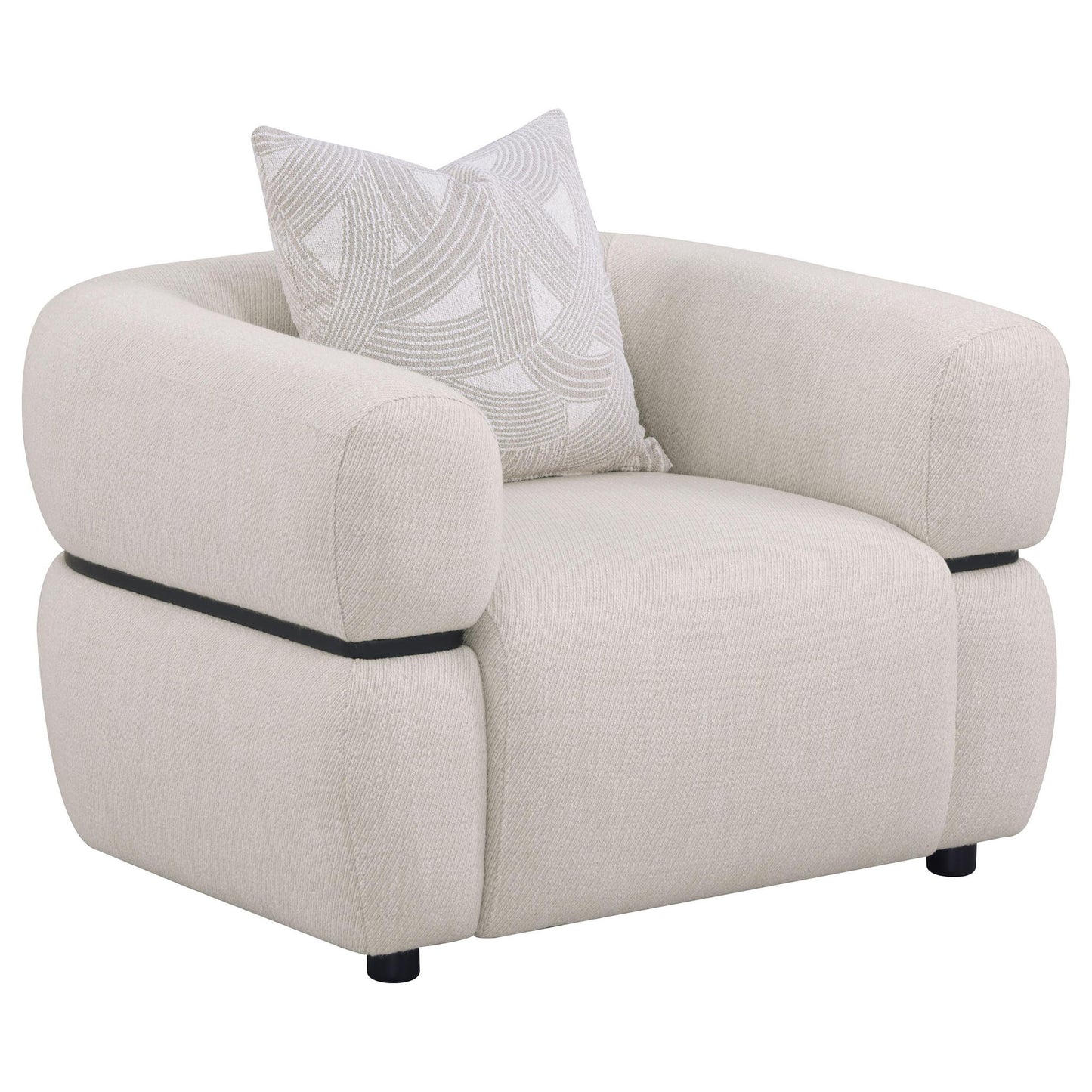 Ramsay - Round Arm Accent Chair - Beige