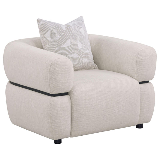 Ramsay - Round Arm Accent Chair - Beige