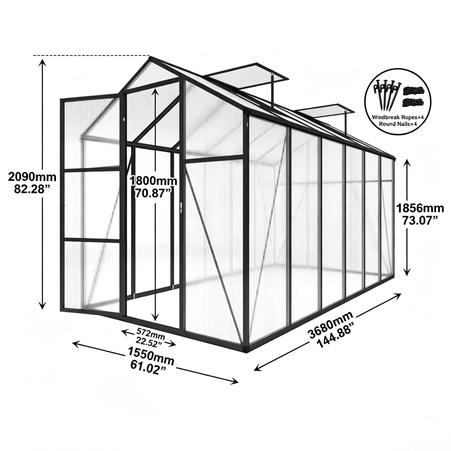 Gain Height Windproof house With Raised Base