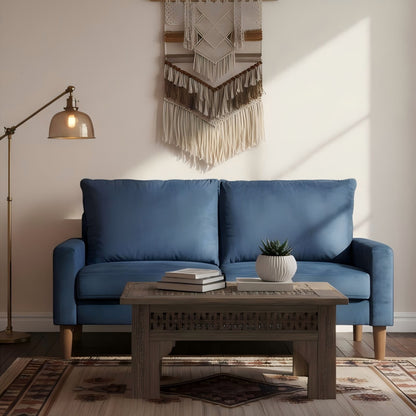 Upholstered Loveseat Sofa, 2 Seater Couch For Living Room Apartment