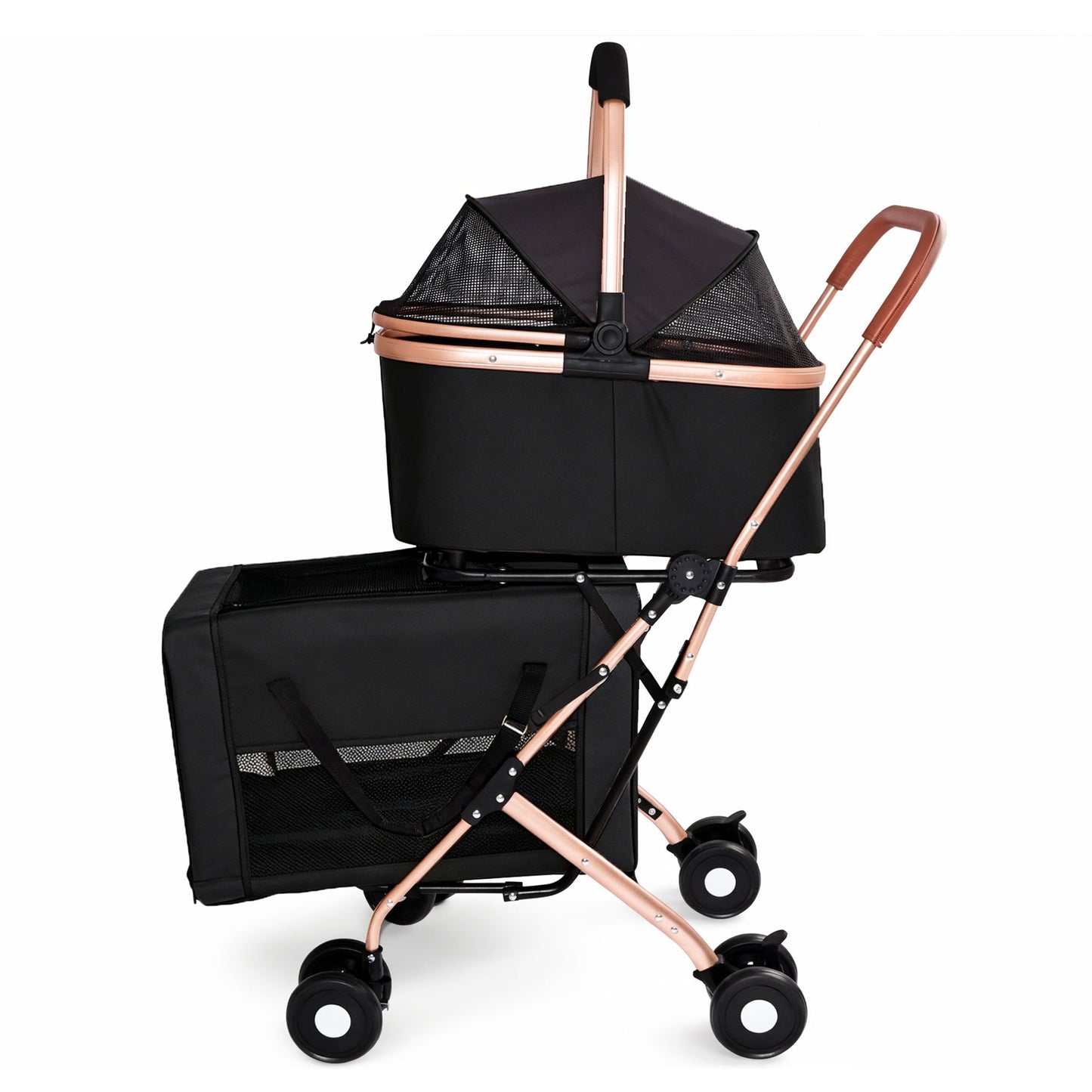 Double Pet Stroller For Dogs And Cats