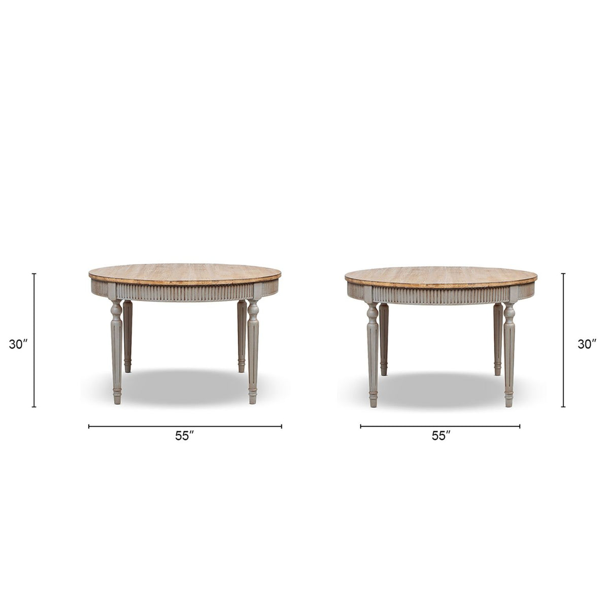 Colette - Round Dining Table - Blue / Gray