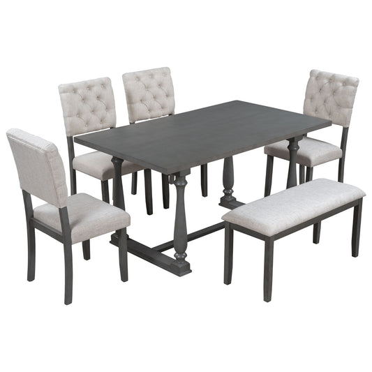 6 Piece Dining Set Retro Style