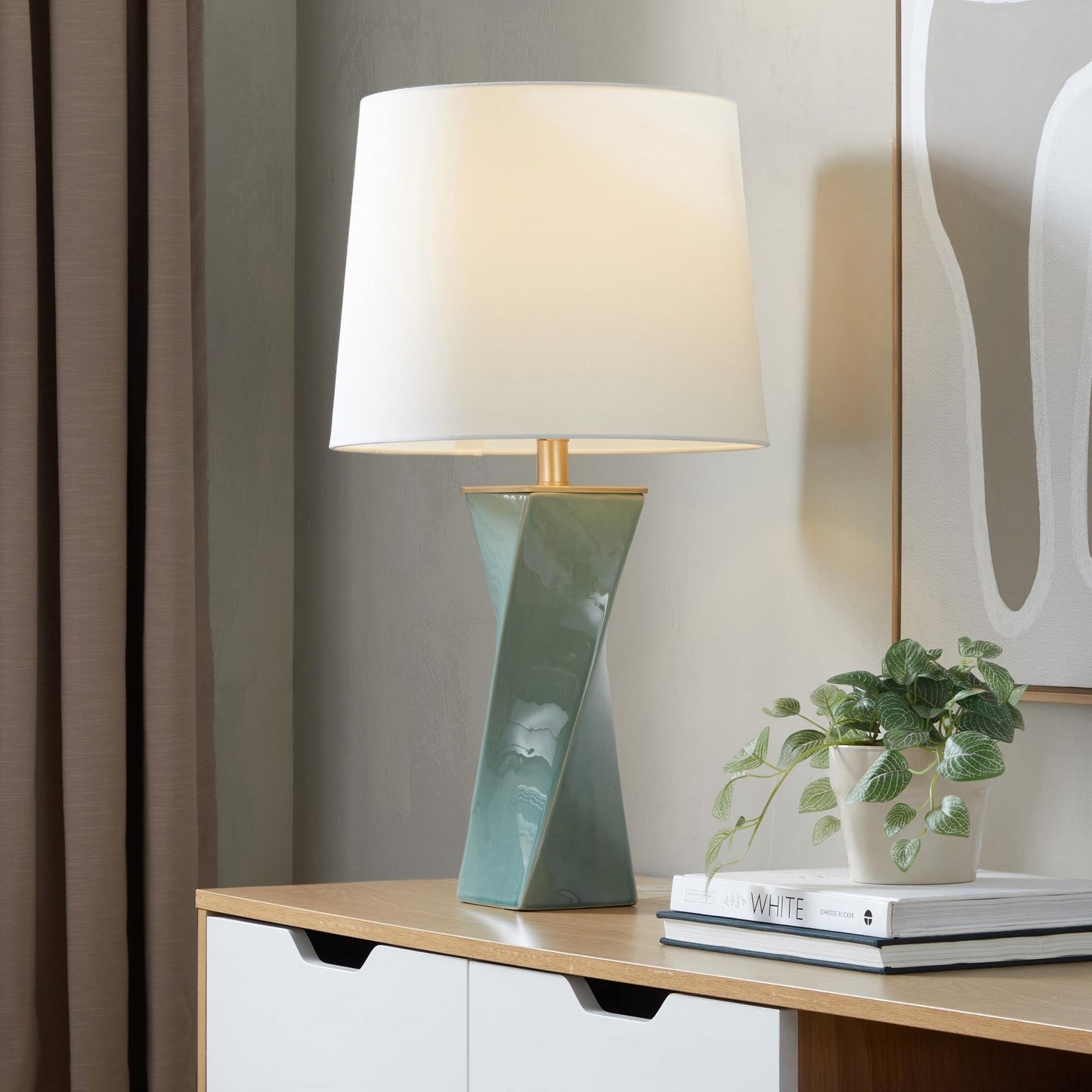 Curvo - Square Contemporary Table Lamp