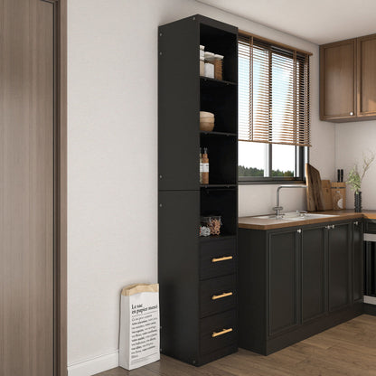 Tall Storage Cabinet With Drawers And Shelves