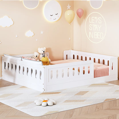 Platform Bed With Guardrail