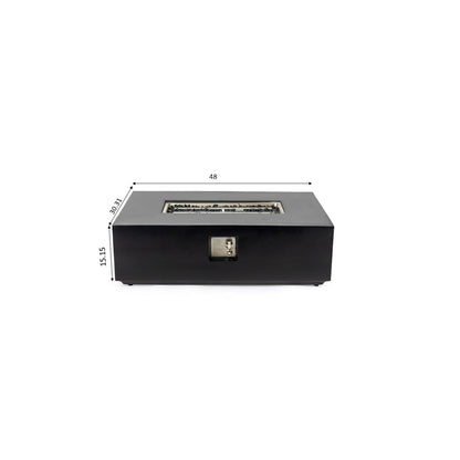Propane / Natural Gas Fire Pit Table, 50,000 BTU - Charcoal