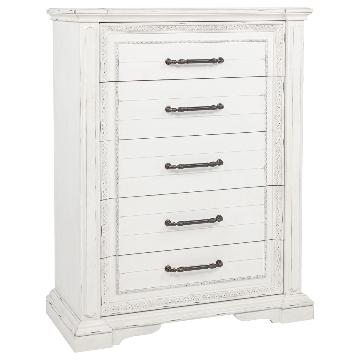 5 Drawer Bedroom Chest Of Drawers - Vintage