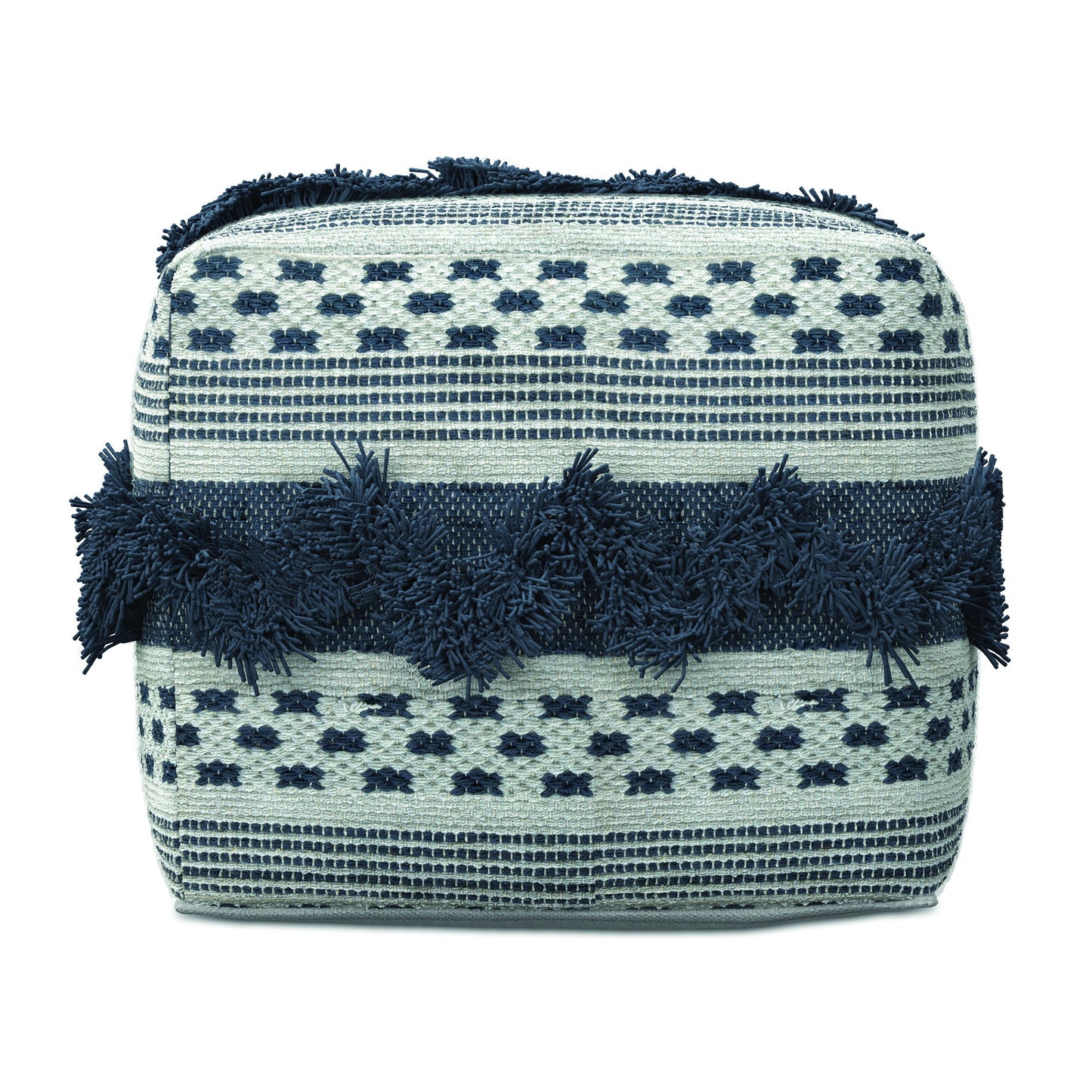 Bowden - Square Pouf Ottoman - Gray